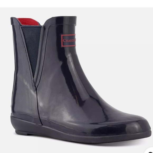 Charter Club Shoes - CHARTER CLUB Women Rain Boots Navy Pull-on Side Stretch Goring / NWOT / Sz. 6